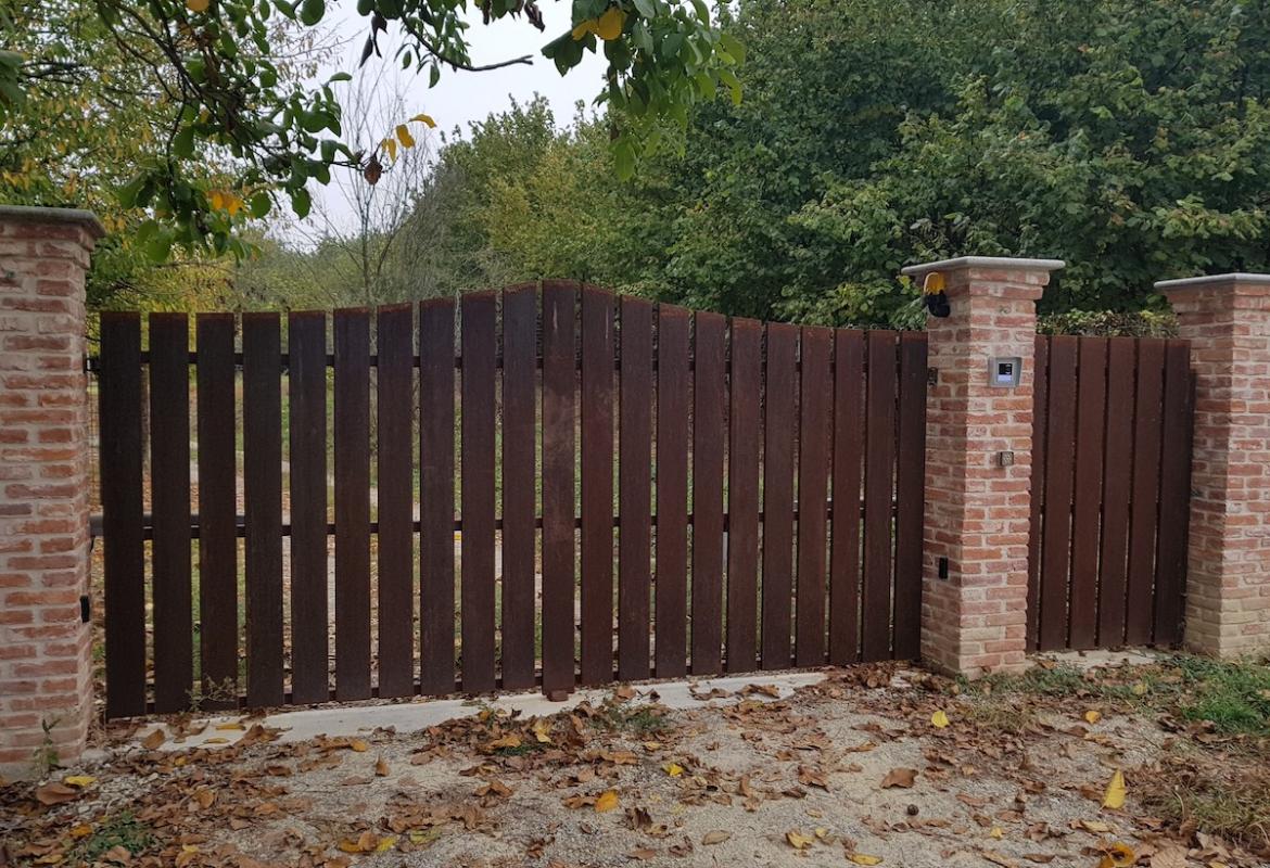 Cancello e portina pedonale CORTEN