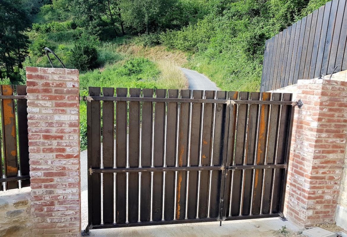 Cancello in lamiera corten 3
