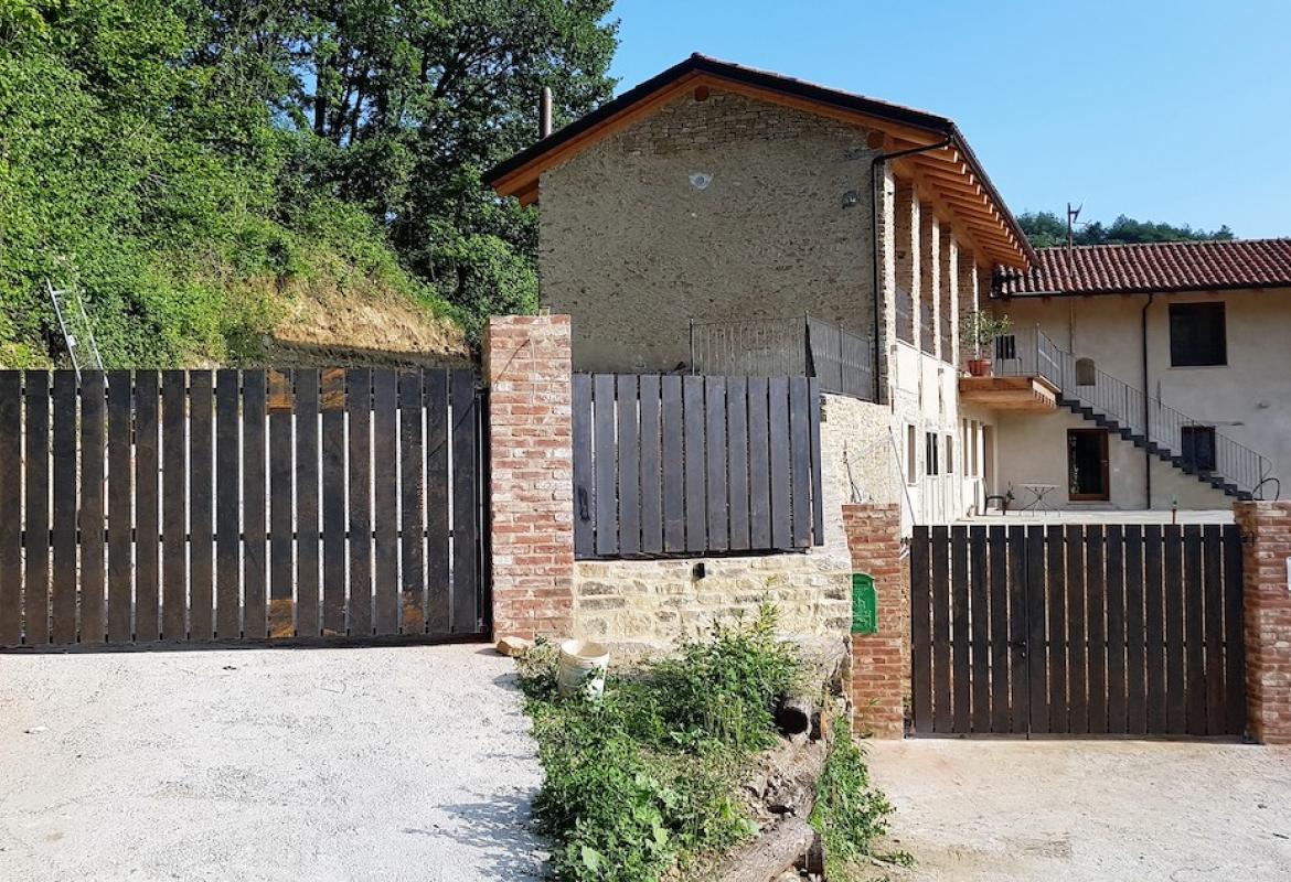 Cancello in lamiera corten 4