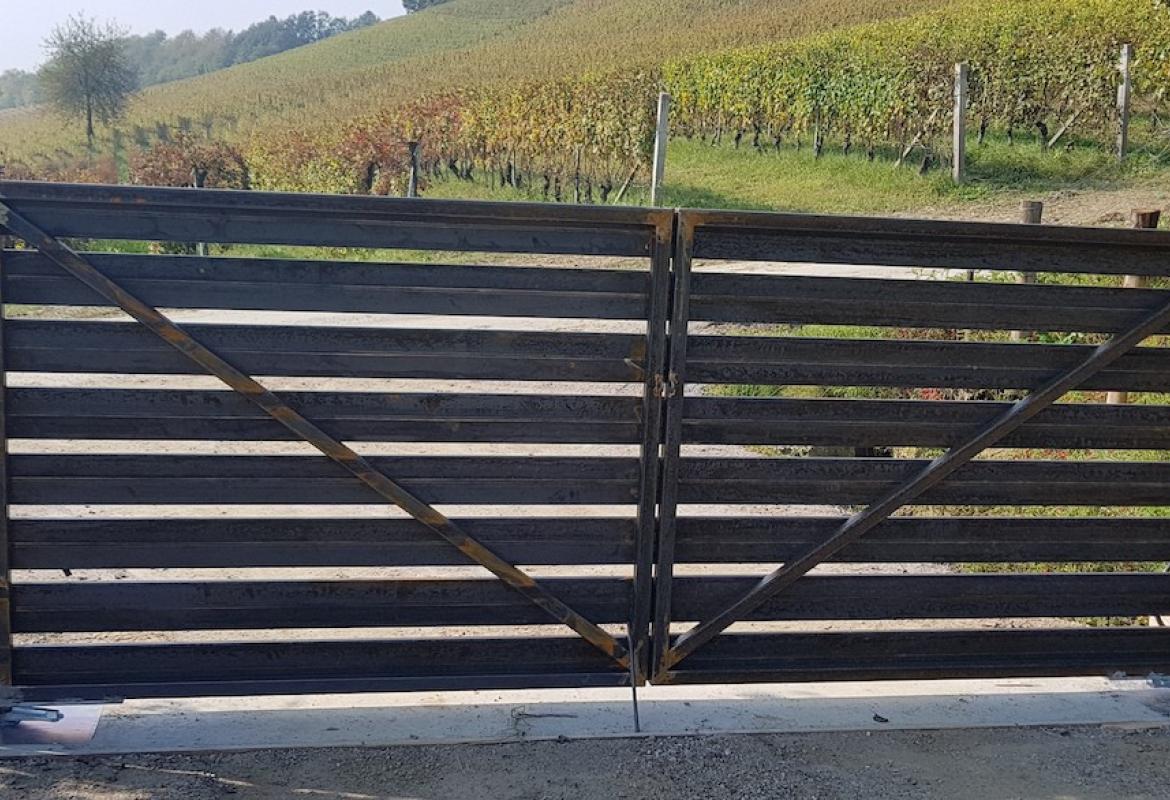 Cancello in lamiera corten 6